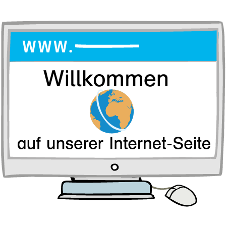 Computer-Bildschirm mit einer Internet-Seite.